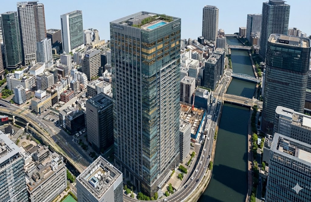 堂島浜二丁目に198mの超高層ビル計画、国際級ホテルも導入へ